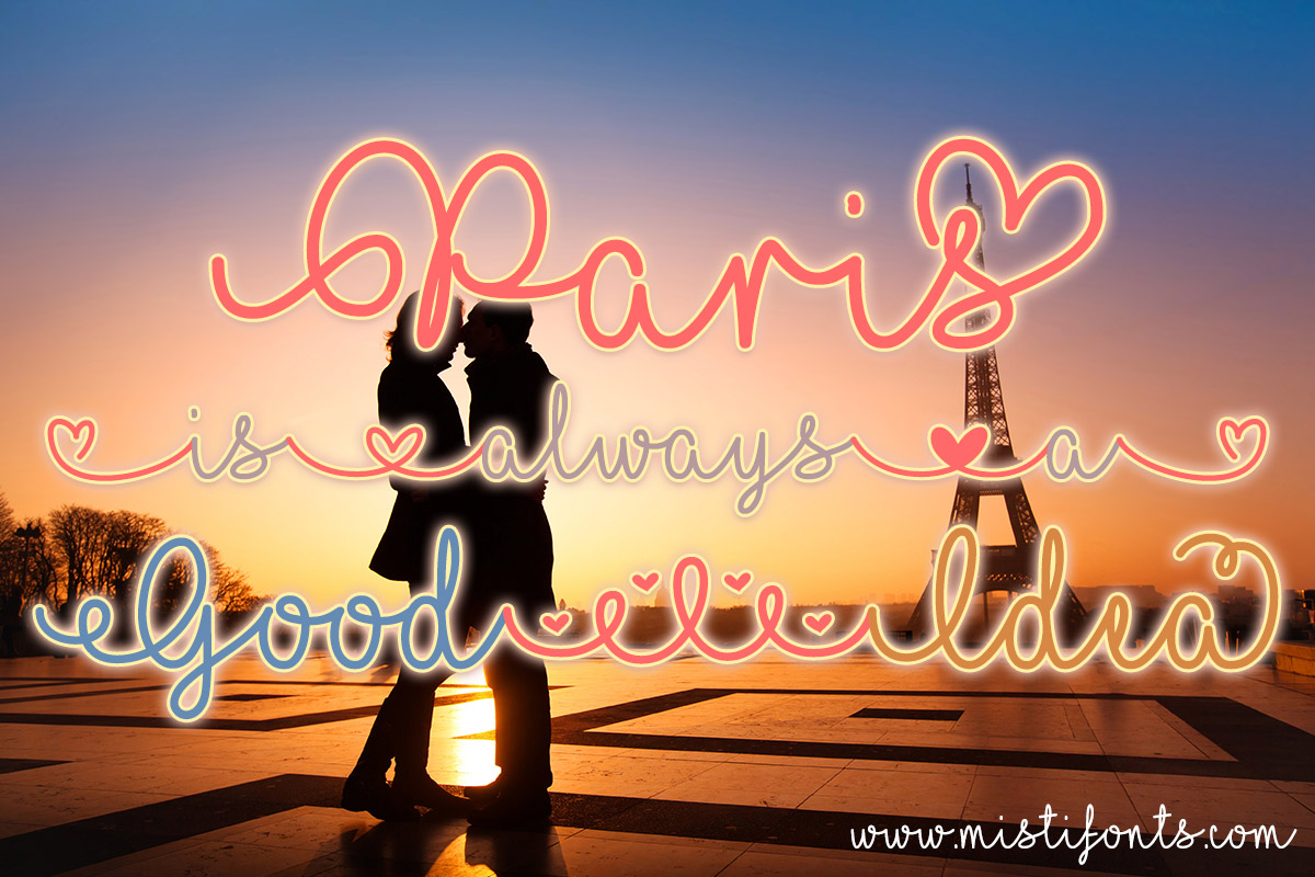 I Love Glitter Typeface by Misti's Fonts